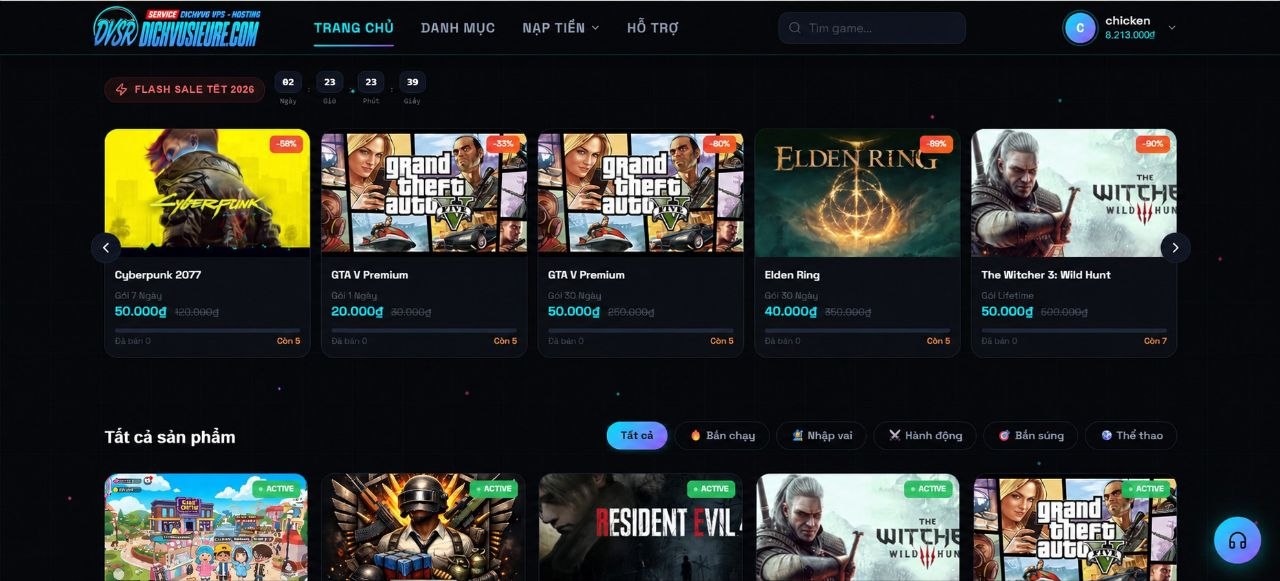 Code bán key game đa dạng